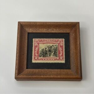 Framed Vintage Postage Stamp Art